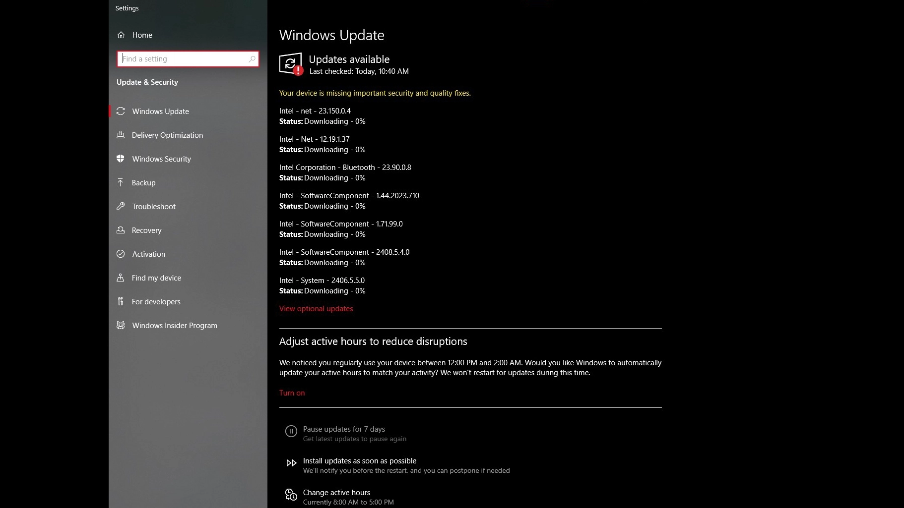 بروز‌رسانی درایوها در Windows Update